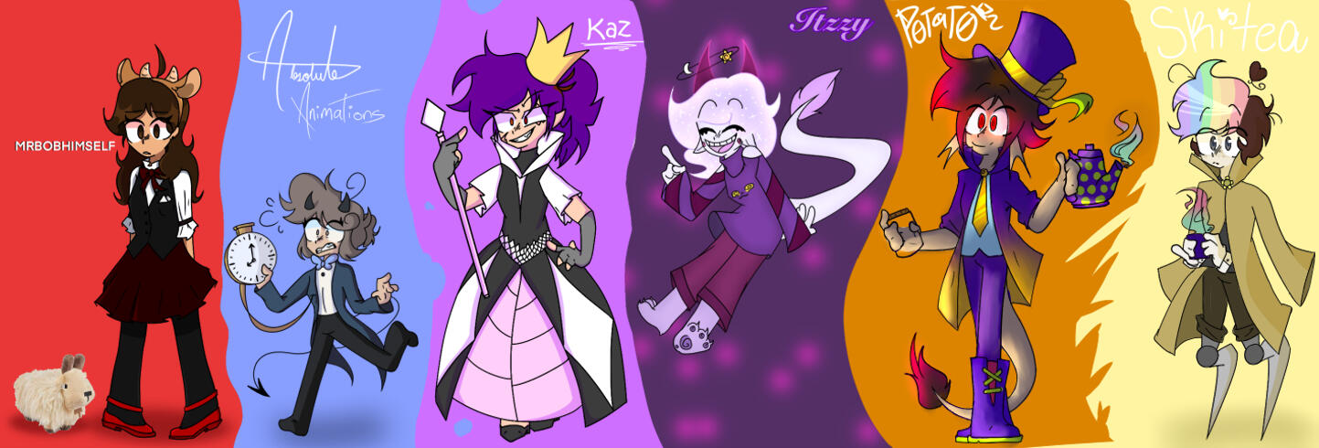 @Kazoo7177, @skitea_reloaded, @TmWedge, @mrbobhimself &amp; @itzzyartzz on twt